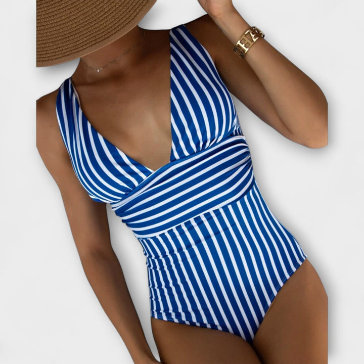 Maillot de bain Alina | Rayé, Bandes Ajustables & Soutien Intégré pour Femme 11