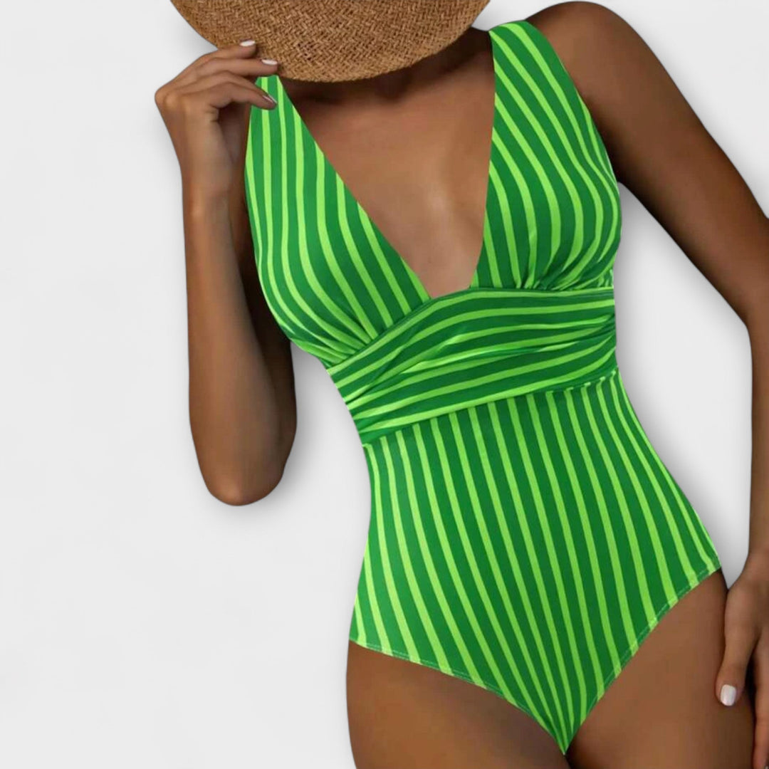 Maillot de bain Alina | Rayé, Bandes Ajustables & Soutien Intégré pour Femme 2