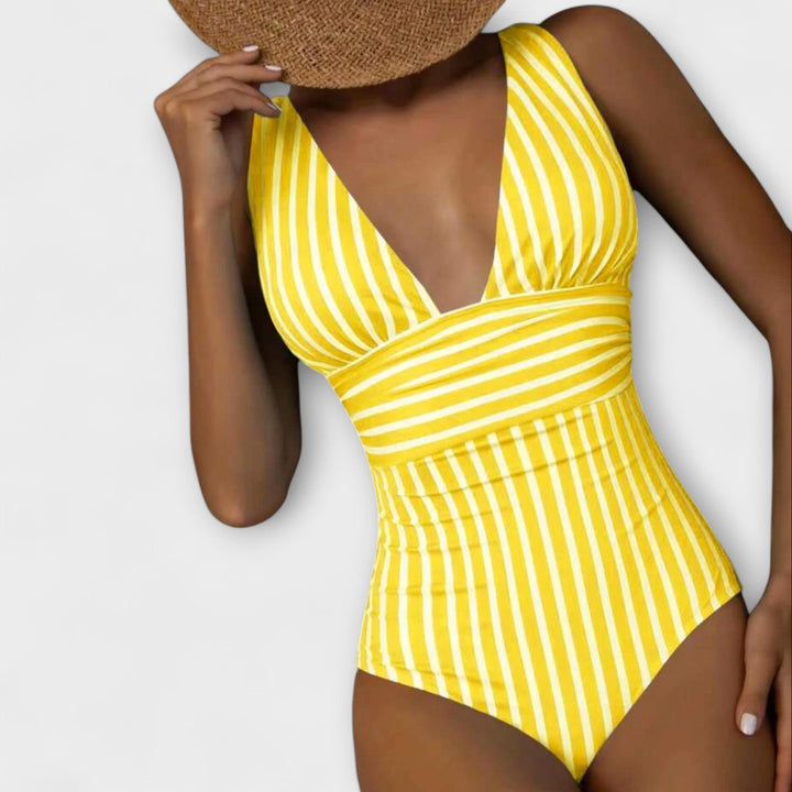 Maillot de bain Alina | Rayé, Bandes Ajustables & Soutien Intégré pour Femme 3