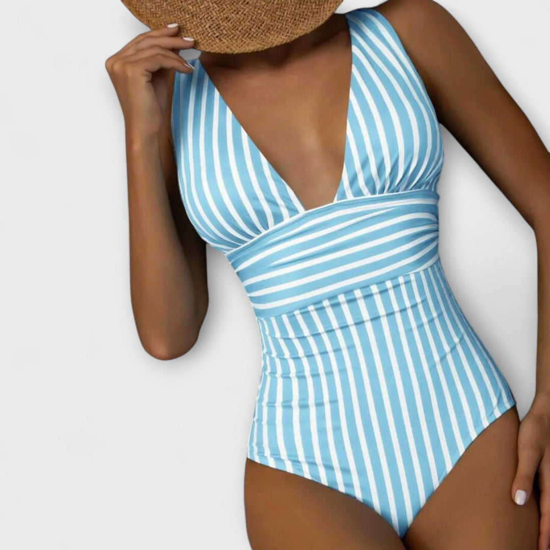 Maillot de bain Alina | Rayé, Bandes Ajustables & Soutien Intégré pour Femme 7