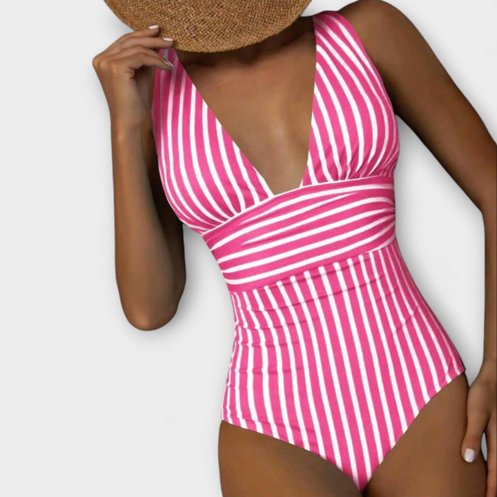 Maillot de bain Alina | Rayé, Bandes Ajustables & Soutien Intégré pour Femme 8