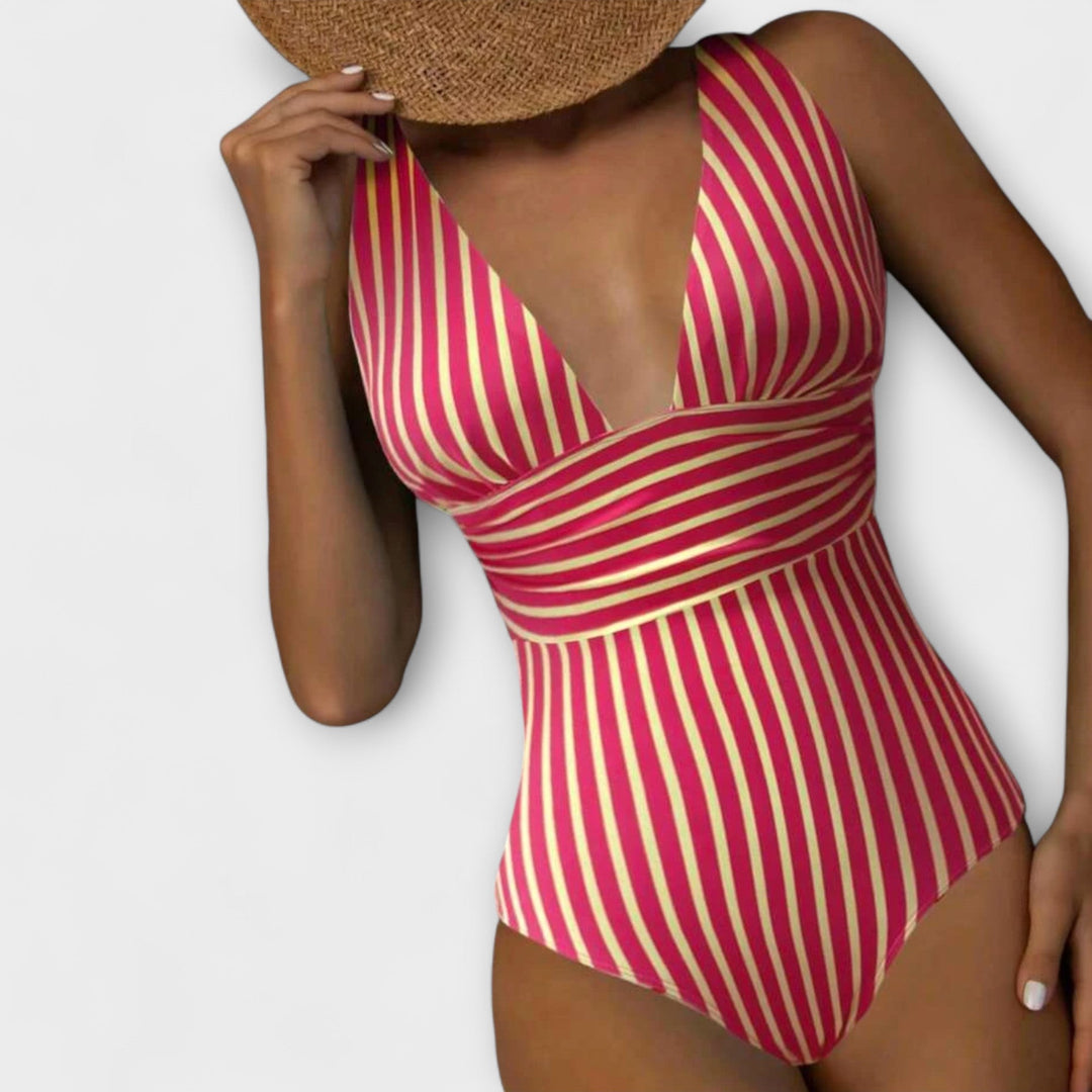 Maillot de bain Alina | Rayé, Bandes Ajustables & Soutien Intégré pour Femme 9
