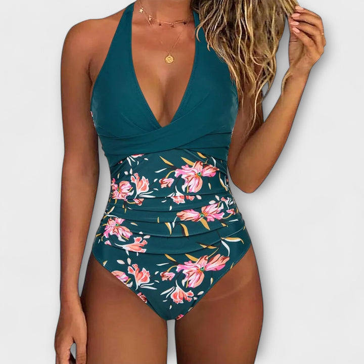 Maillot de bain Floriane | Décolleté en V élégant & coupe correctrice pour femme 2