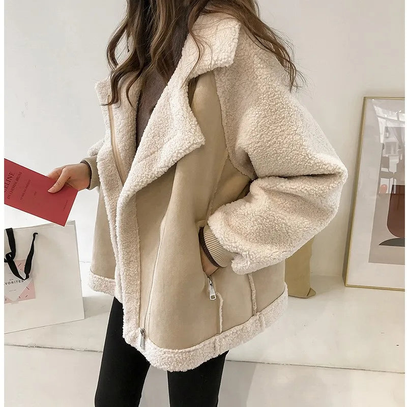 Manteau Anaïs pour femmes | Peau lainée douce, coupe oversize 0