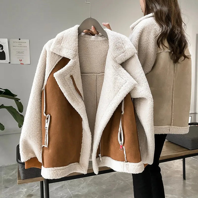 Manteau Anaïs pour femmes | Peau lainée douce, coupe oversize 1