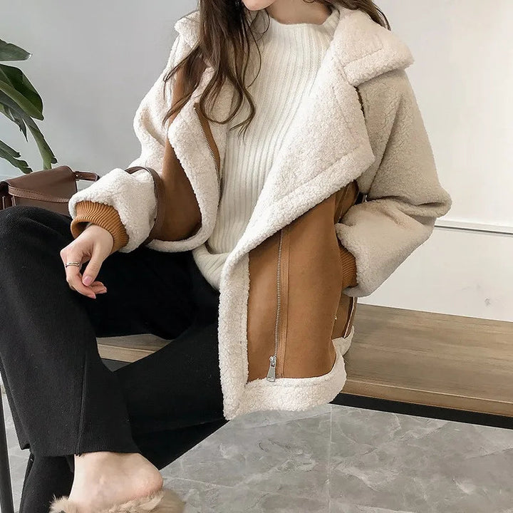 Manteau Anaïs pour femmes | Peau lainée douce, coupe oversize 2