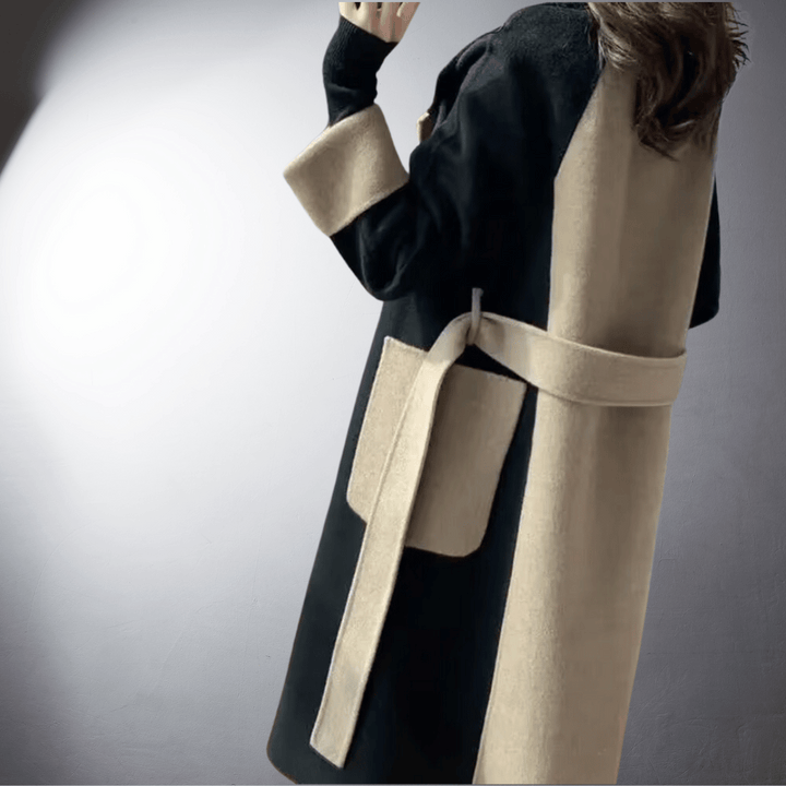 Manteau Bicolore Bella pour Femmes | Coupe Droite, Idéal Hiver 6