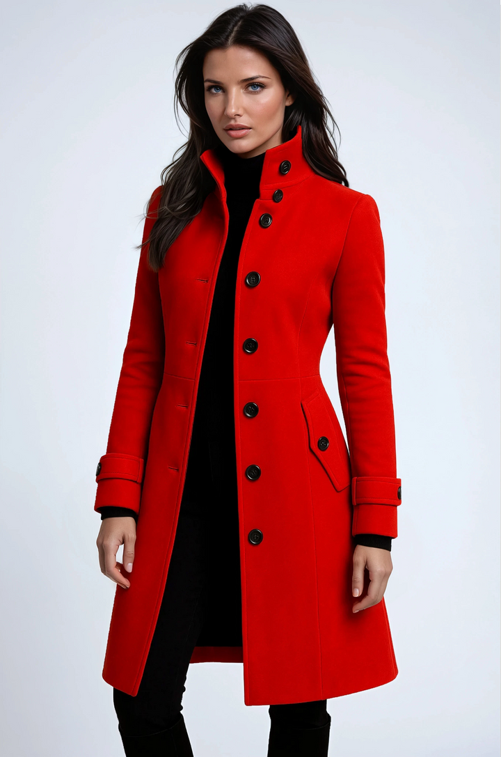 Manteau Femme Hiver Lila | Col Montant, Coupe Longue Moderne 2