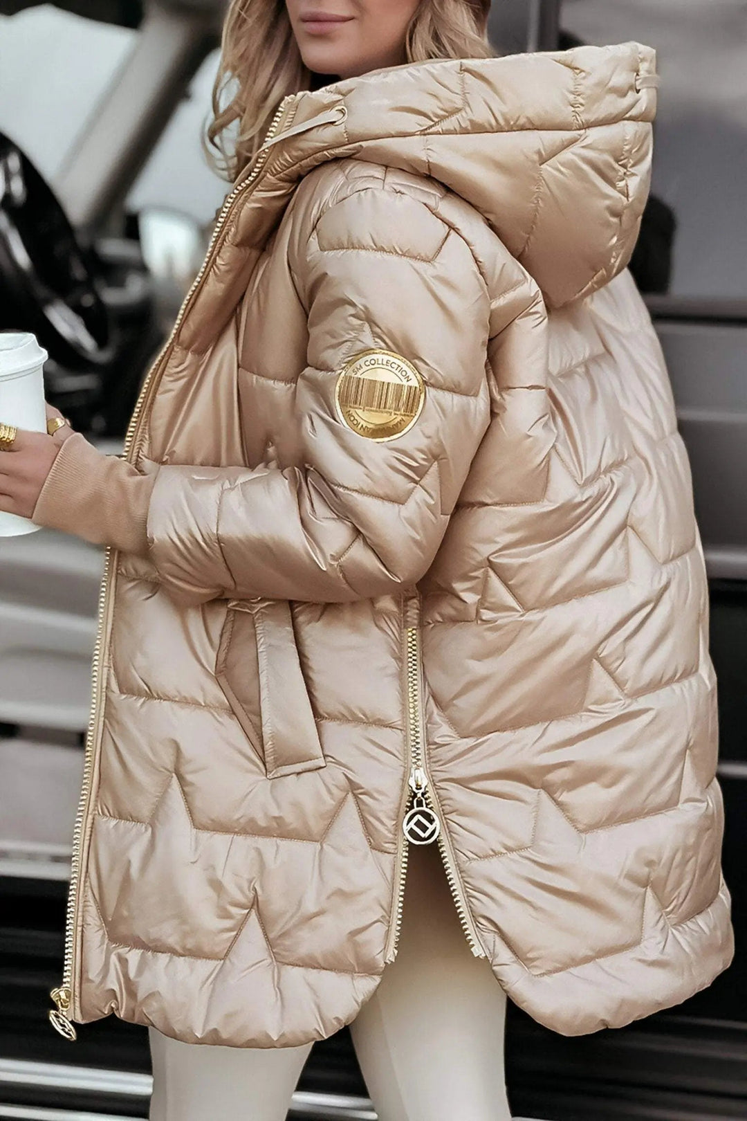 Manteau Hiver Clara Femme | Matelassé, Capuche Intégrée, Élégant 4