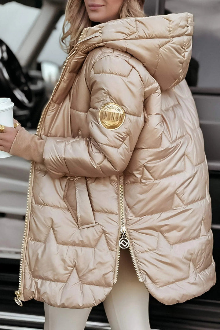 Manteau Hiver Clara Femme | Matelassé, Capuche Intégrée, Élégant 4