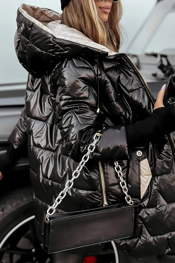 Manteau Hiver Clara Femme | Matelassé, Capuche Intégrée, Élégant 5