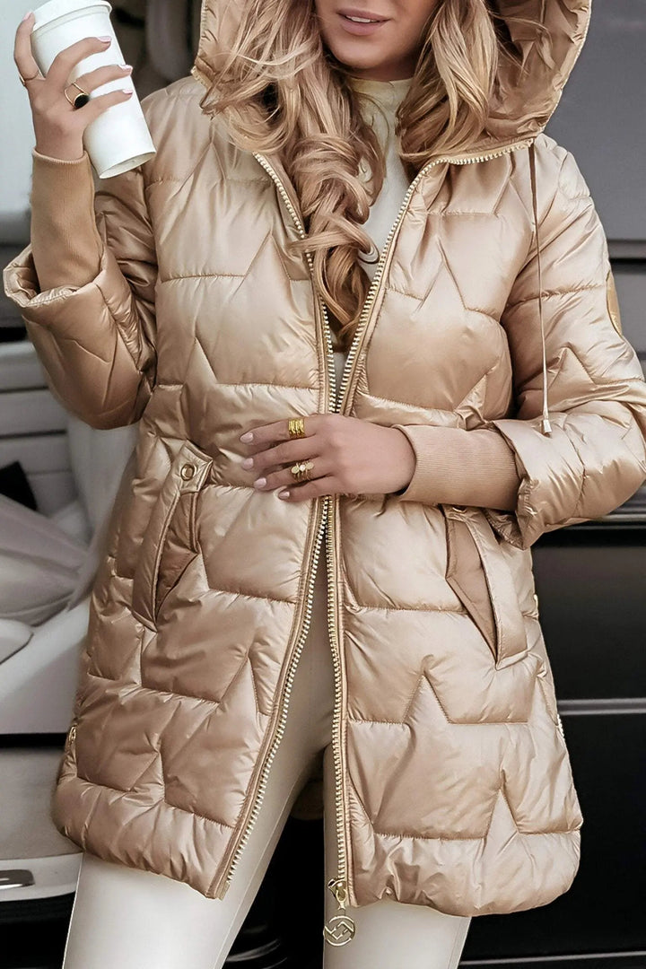 Manteau Hiver Clara Femme | Matelassé, Capuche Intégrée, Élégant 6