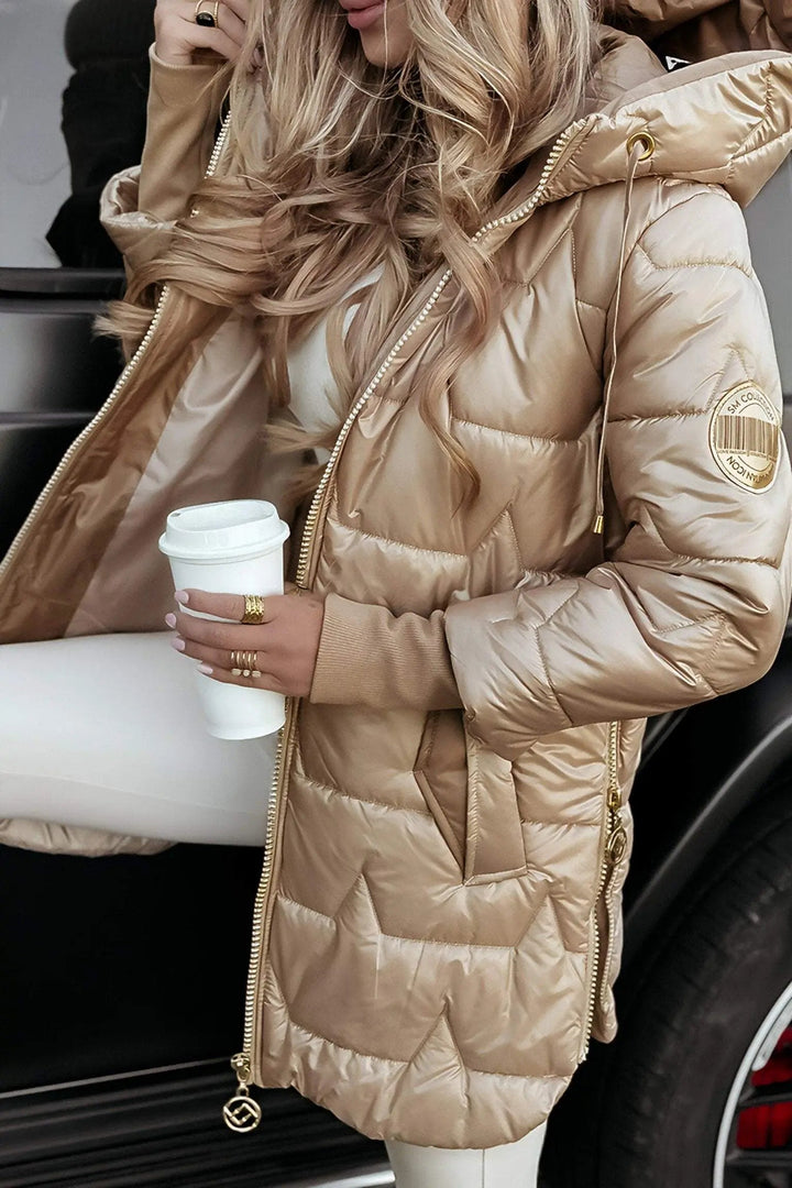 Manteau Hiver Clara Femme | Matelassé, Capuche Intégrée, Élégant 8