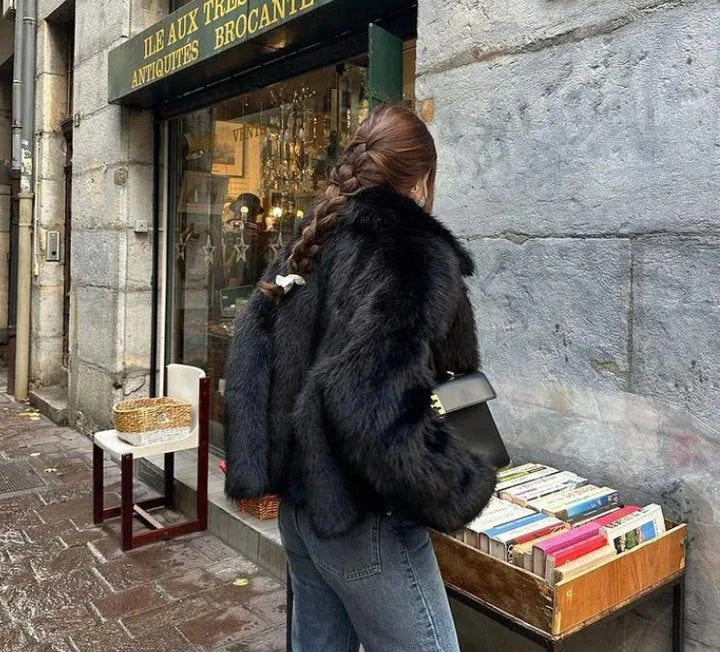 Manteau Hiver Femme Edith | Chaud, Col en Fausse Fourrure, Élégant 0