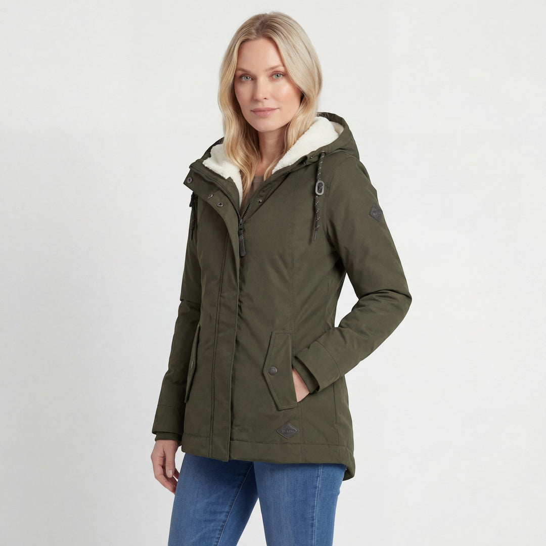 Manteau Hiver Femme Riche Cote | Imperméable, Doublé Polaire, Capuche 2