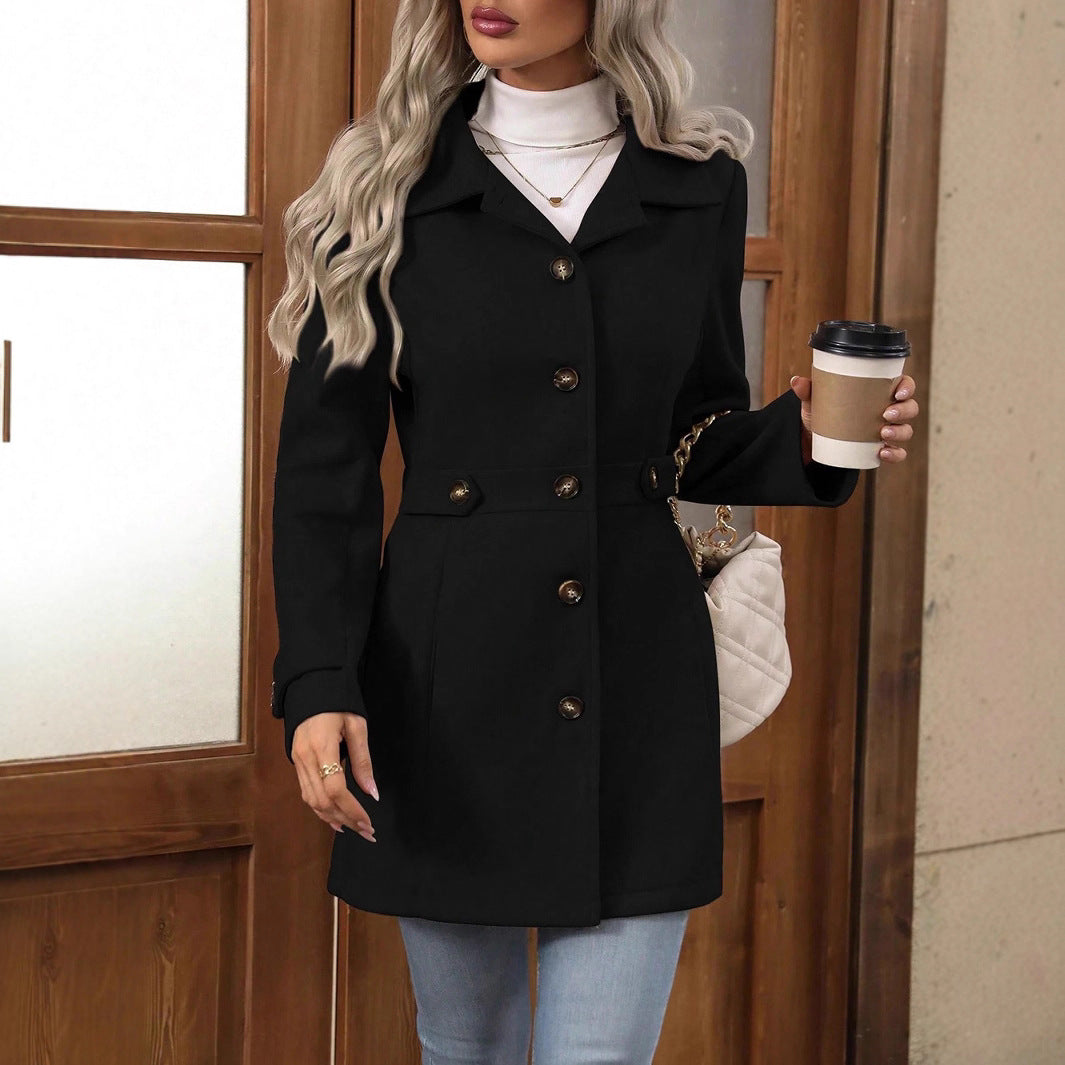 Manteau Hiver Mélodie Femme | Mélange de Laine, Coupe Mi-Longue 3
