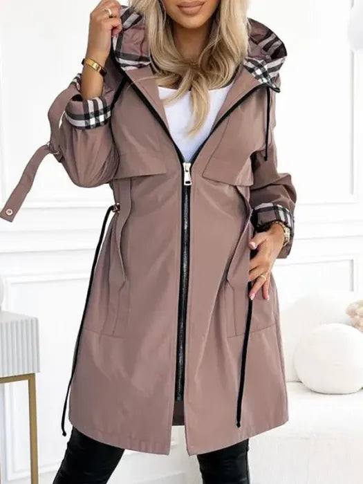 Manteau Livia Hiver Femme | Imperméable, Coupe-vent avec Capuche Intégrée 0
