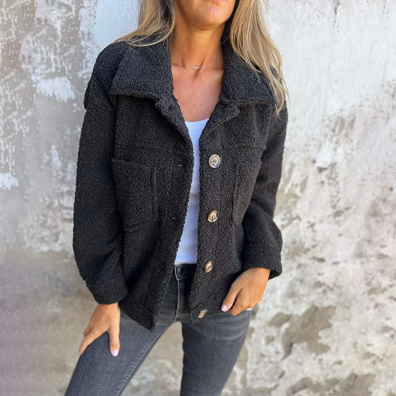 Manteau Mi-Saison Clara pour Femme | Coupe Droite, Col à Revers 1
