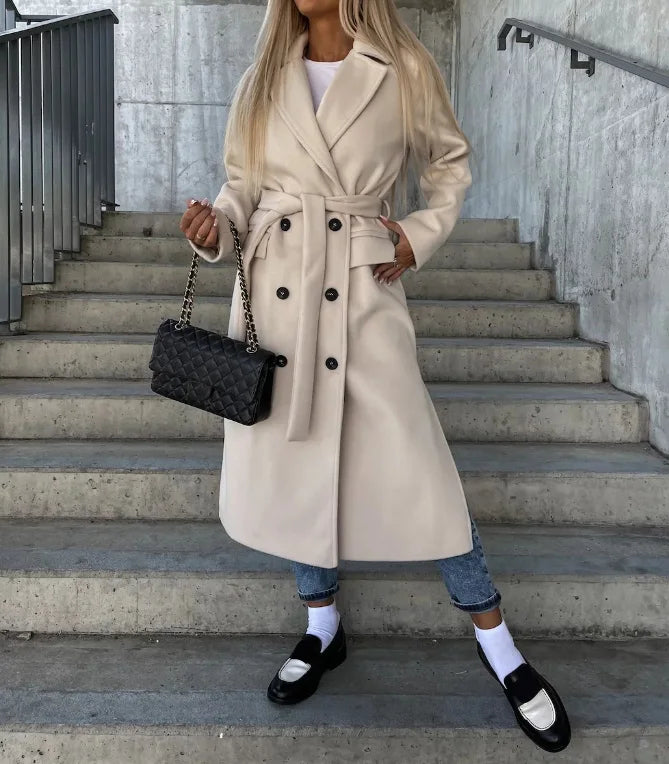 Manteau croisé Élégance pour femmes | Tissu doux et coupe structurée 1