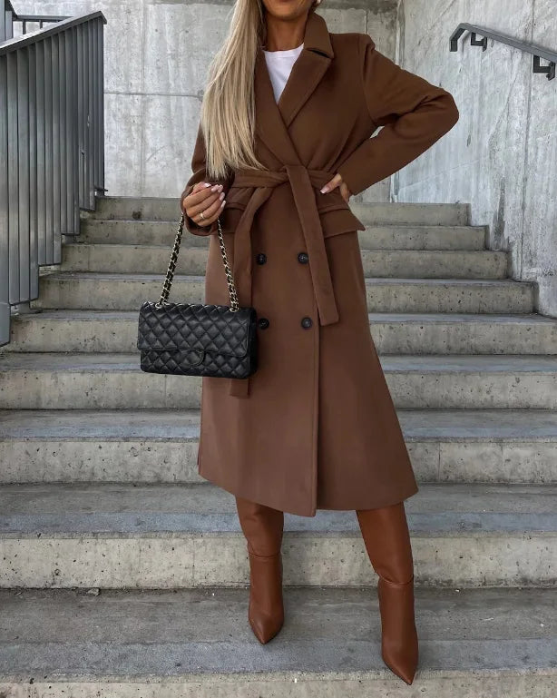 Manteau croisé Élégance pour femmes | Tissu doux et coupe structurée 2