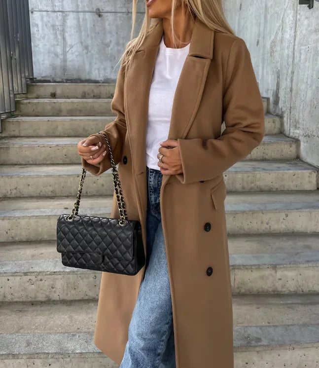 Manteau croisé Élégance pour femmes | Tissu doux et coupe structurée 4