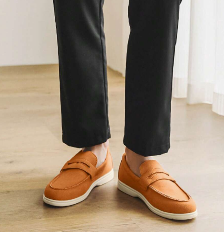 Mocassin Noir Élégant | Cuir, Plateau Cousu & Semelle Contrastée 7
