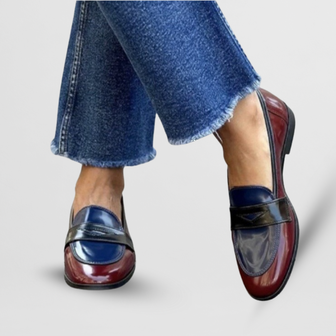 Mocassins Femme Élégants | Bout Rond, Semelle Plate en Synthétique 1