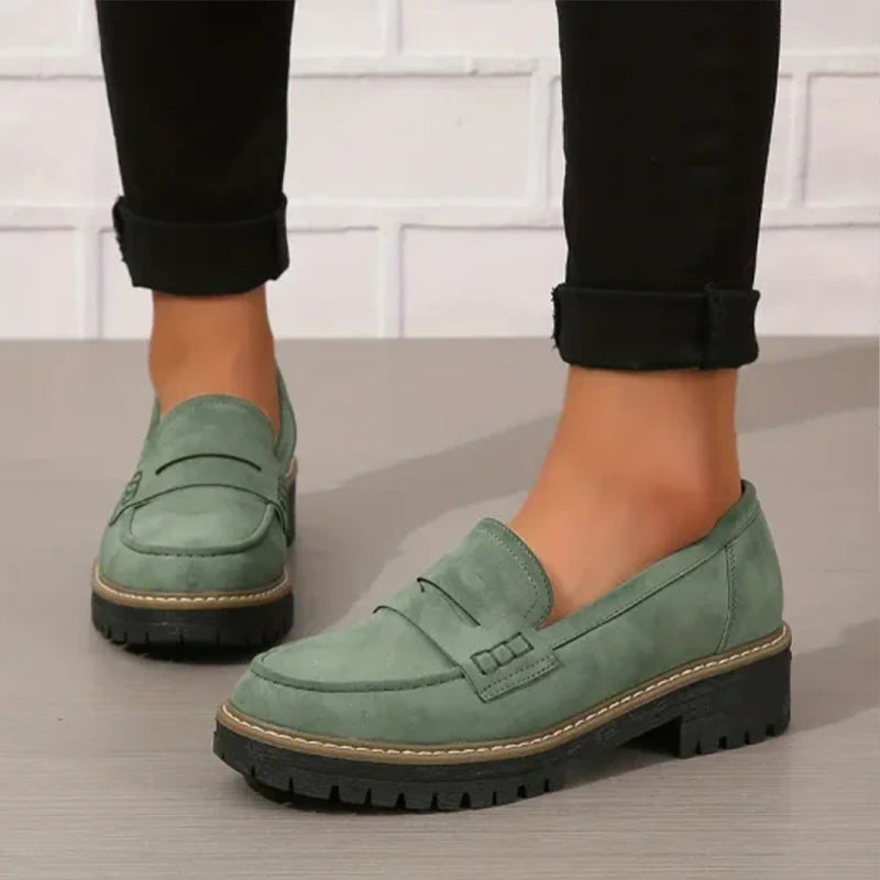 Mocassins Merveilleux Femme | Semelle Épaisse, Confort Optimal en Cuir Noir 1