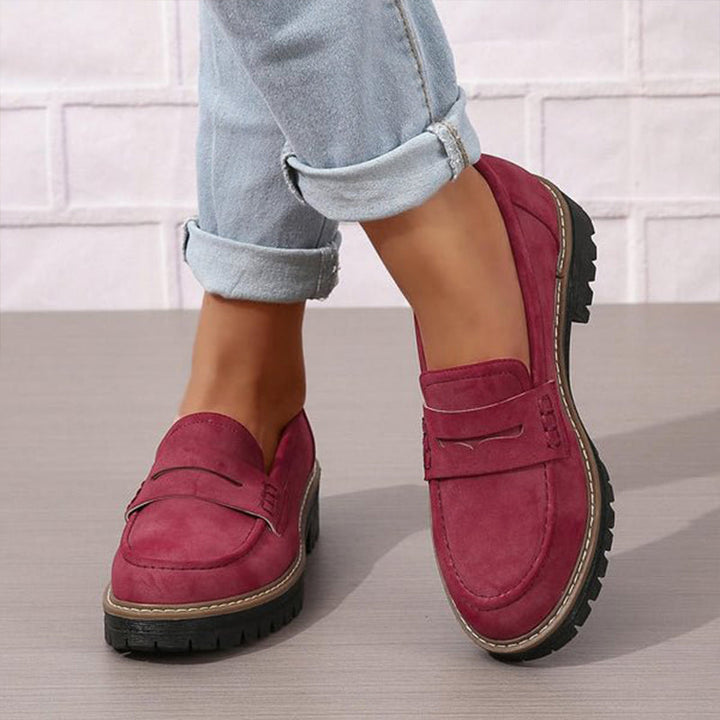 Mocassins Merveilleux Femme | Semelle Épaisse, Confort Optimal en Cuir Noir 4