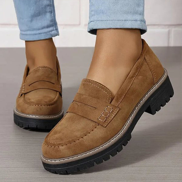 Mocassins Merveilleux Femme | Semelle Épaisse, Confort Optimal en Cuir Noir 5