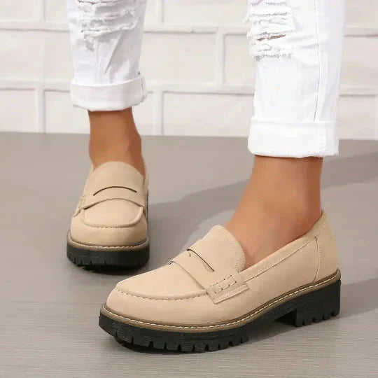 Mocassins Merveilleux Femme | Semelle Épaisse, Confort Optimal en Cuir Noir 6