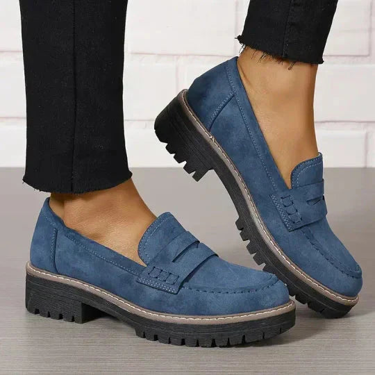 Mocassins Merveilleux Femme | Semelle Épaisse, Confort Optimal en Cuir Noir 8