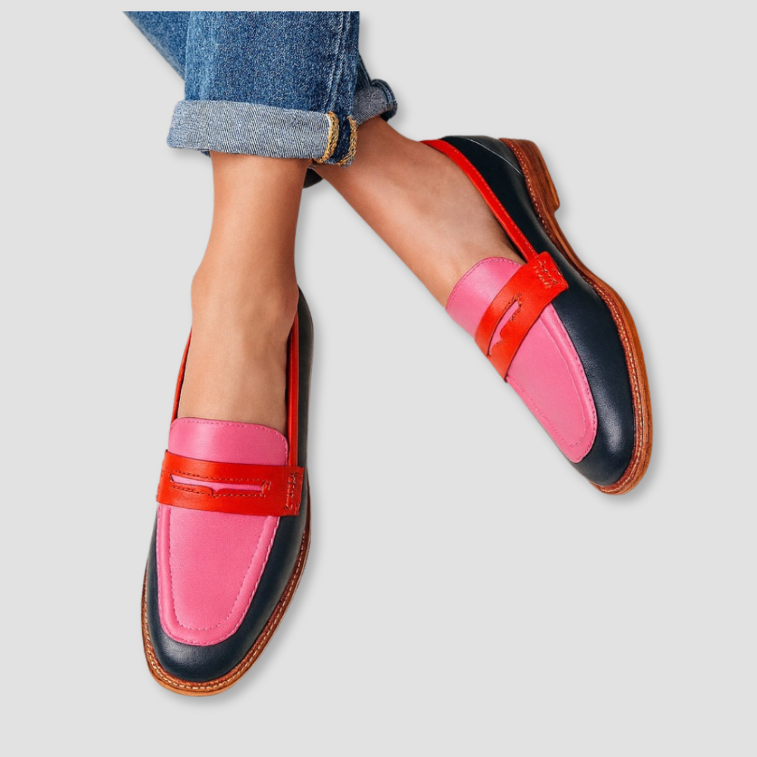 Mocassins Multicolores Lila | Semelle Plate, Bout Rond, Confort et Style pour Femmes 0