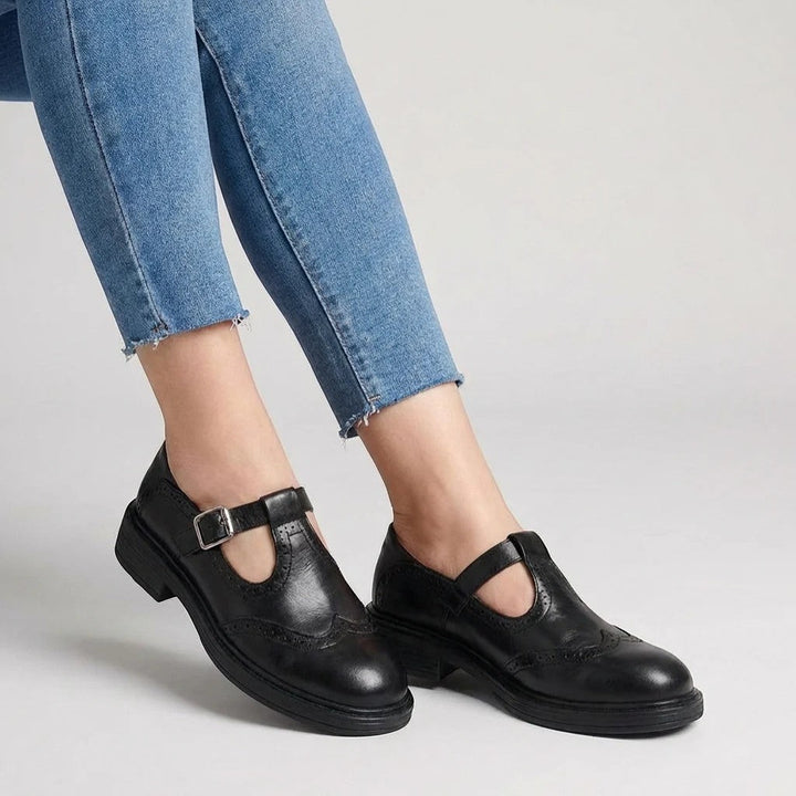 Mocassins Riva | Cuir Texturé, Talon Moyen 3