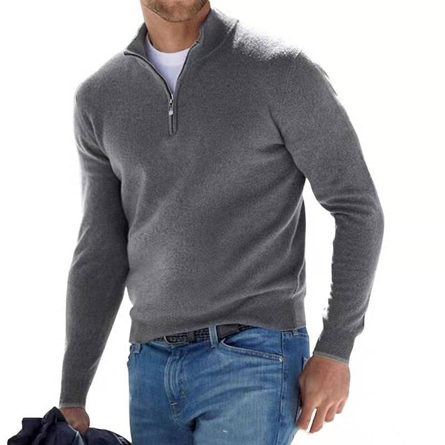 Pull Demi-Zippé Adrien Homme | Chaud, Doux et Ajusté 4