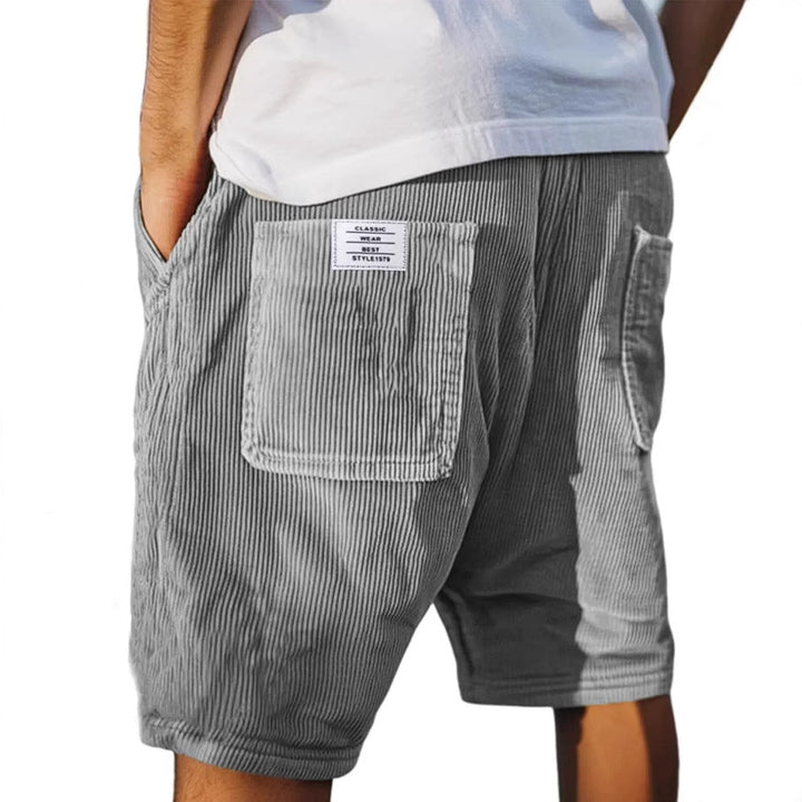 Short en Velours Nathan Homme | Coupe Décontractée, Poches Arrière 0