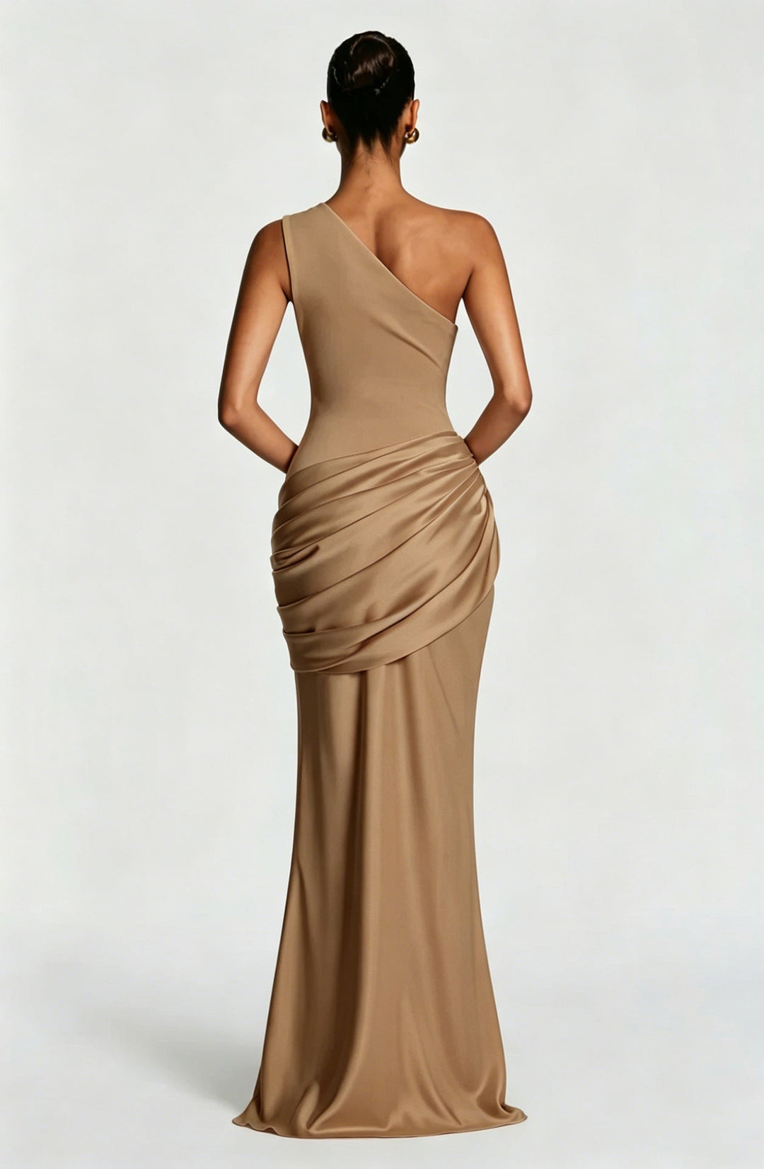 Capucine Maxi Dress | One-Shoulder, Draped Detail, Elegance
