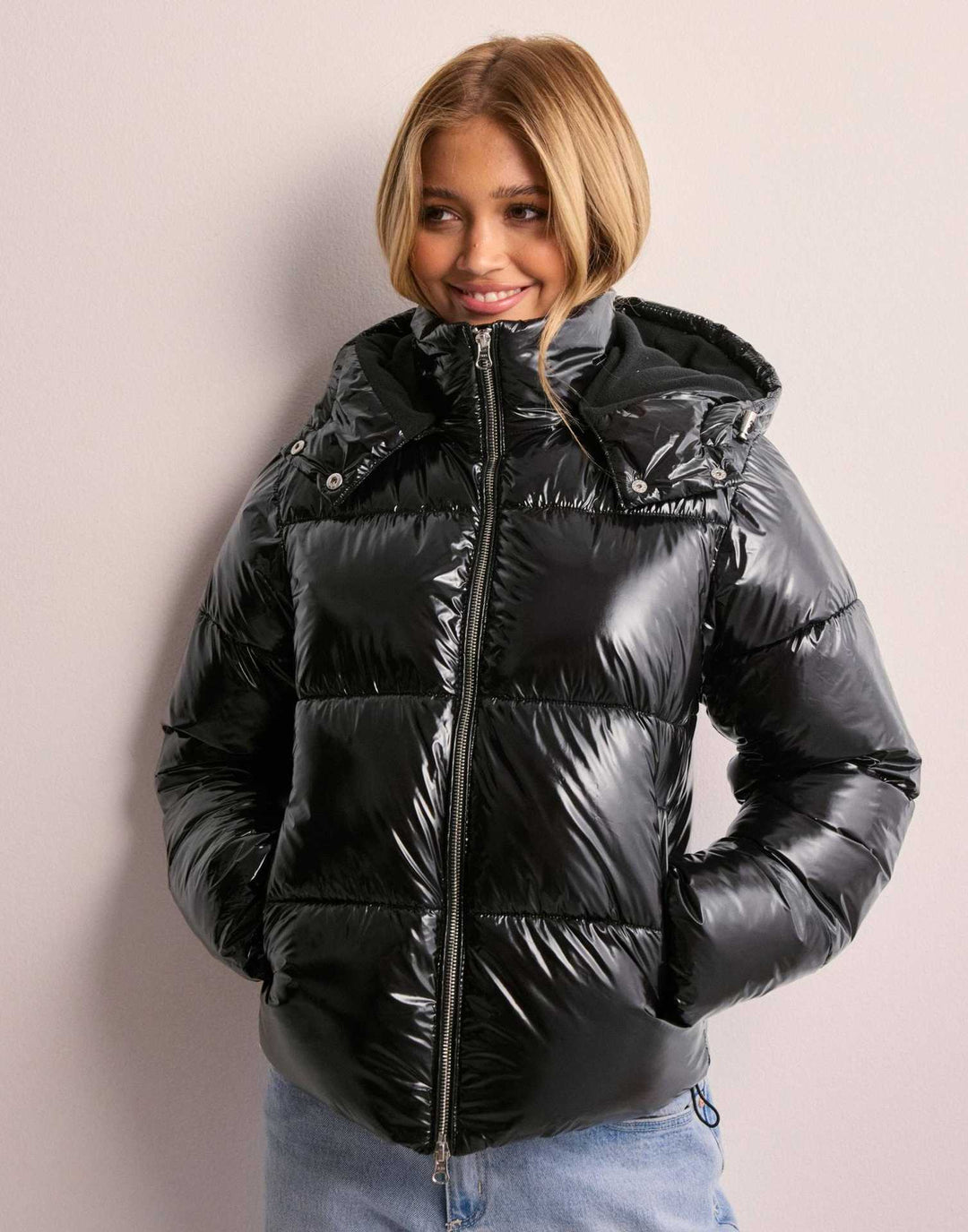 Veste Matelassée Brillante Margaux | Capuche Amovible, Chaude pour Femme 0