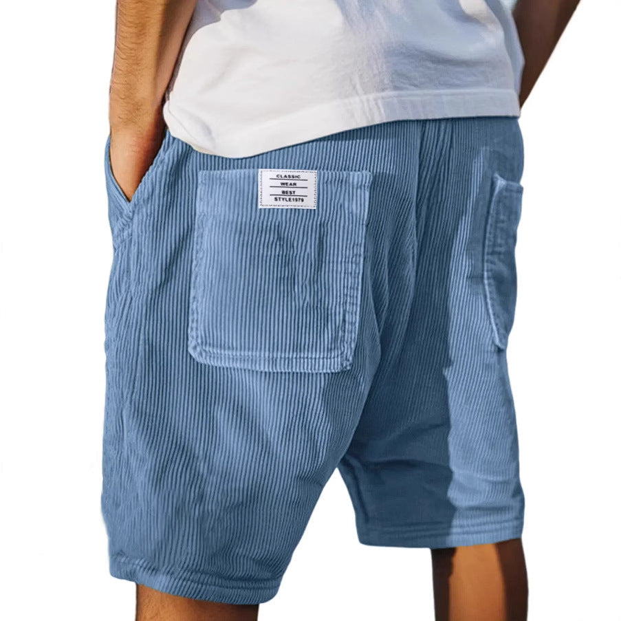 Short en Velours Nathan Homme | Coupe Décontractée, Poches Arrière 2