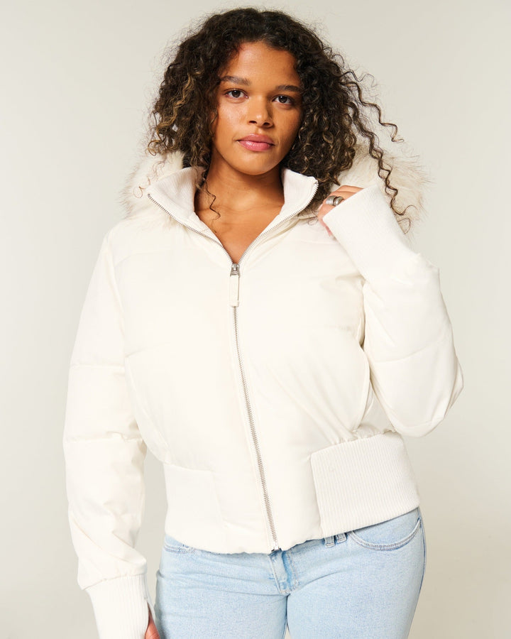 Veste Matelassée Célia | Capuche Amovible, Chaude Femme 0