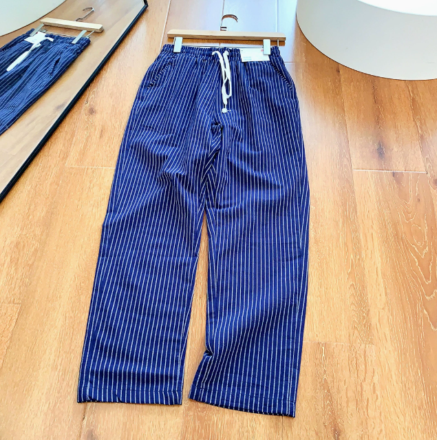 Pantalon Ample Rayé Femme Hugo | Taille À Passants, Coupe Décontractée 2