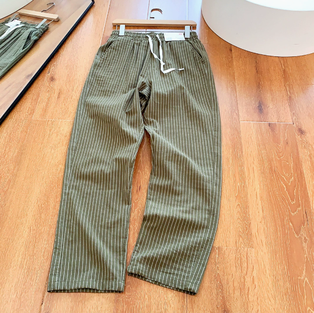 Pantalon Ample Rayé Femme Hugo | Taille À Passants, Coupe Décontractée 3