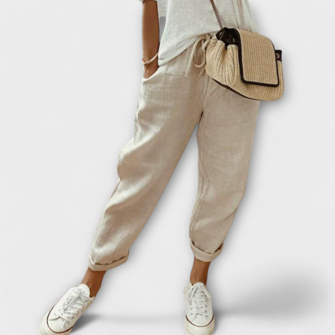 Pantalon Bibi Homme | Coupe Ajustée, Léger et Respirant en Lin 0