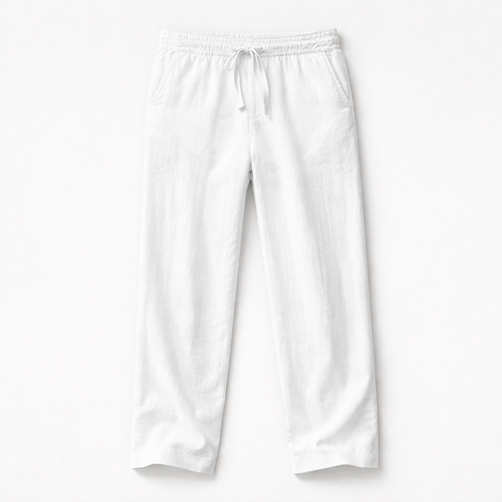 Pantalon Célian Homme | Lin et Coton, Taille Élastique, Coupe Épurée 1