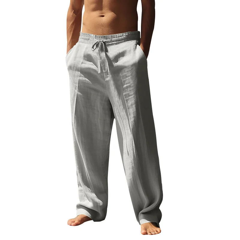 Pantalon Célian Homme | Lin et Coton, Taille Élastique, Coupe Épurée 4