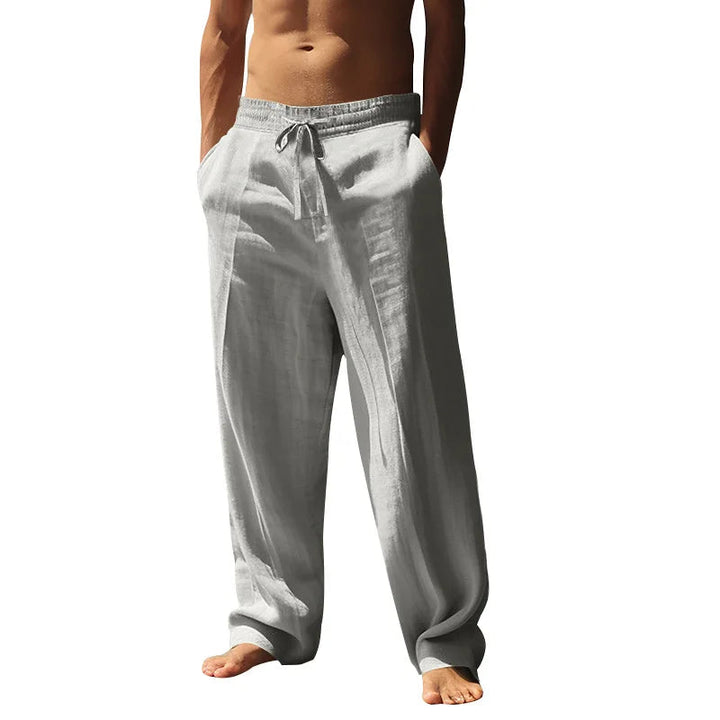 Pantalon Célian Homme | Lin et Coton, Taille Élastique, Coupe Épurée 4