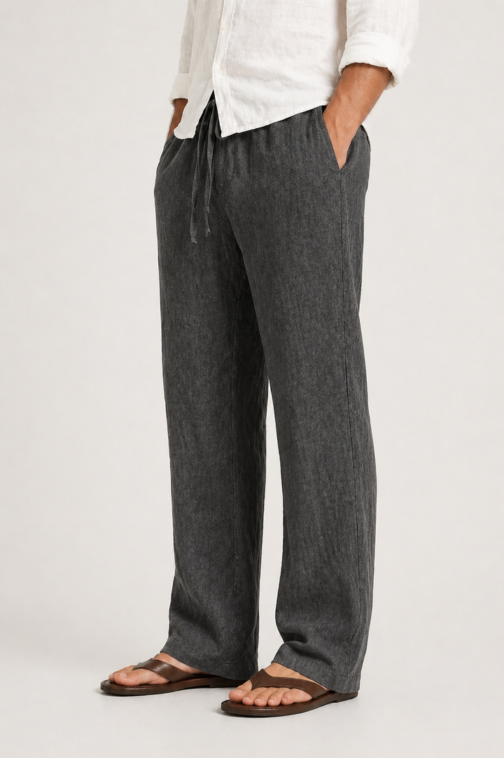 Pantalon Celvin | Effet lin, coupe comfort ample pour hommes 0
