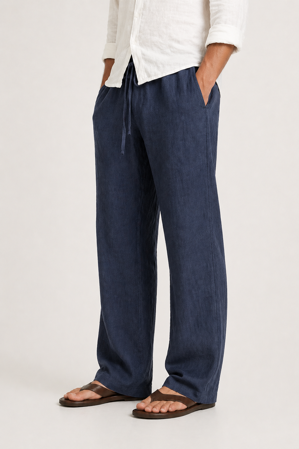 Pantalon Celvin | Effet lin, coupe comfort ample pour hommes 1