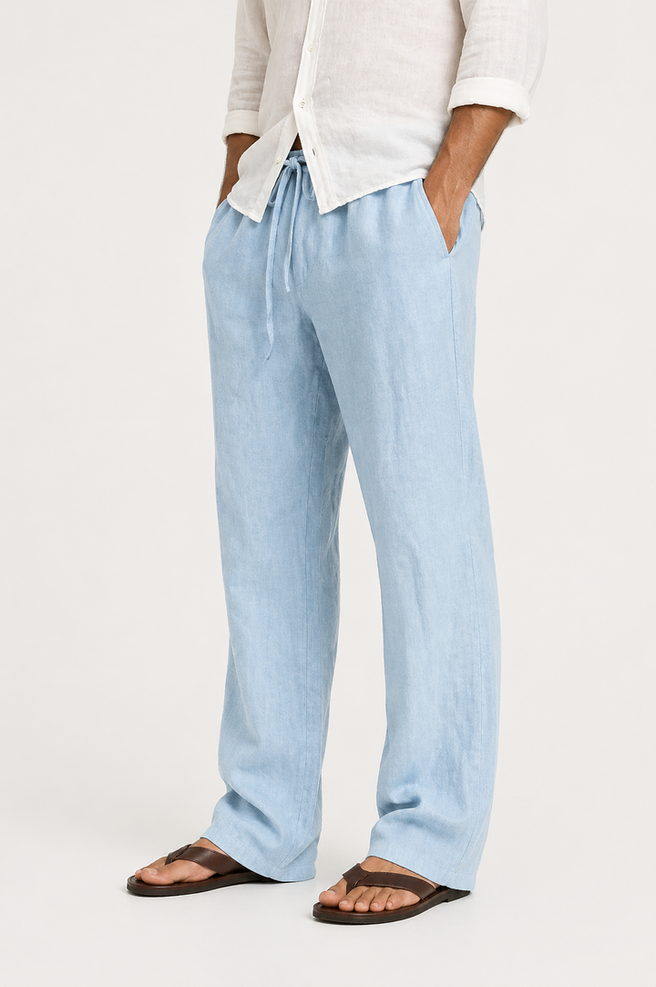 Pantalon Celvin | Effet lin, coupe comfort ample pour hommes 2