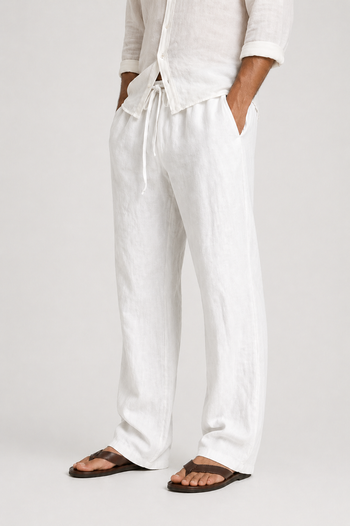Pantalon Celvin | Effet lin, coupe comfort ample pour hommes 3